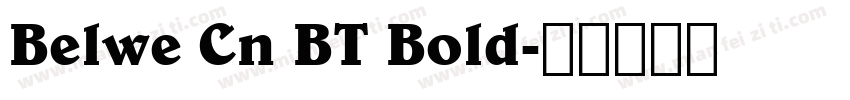 Belwe Cn BT Bold字体转换